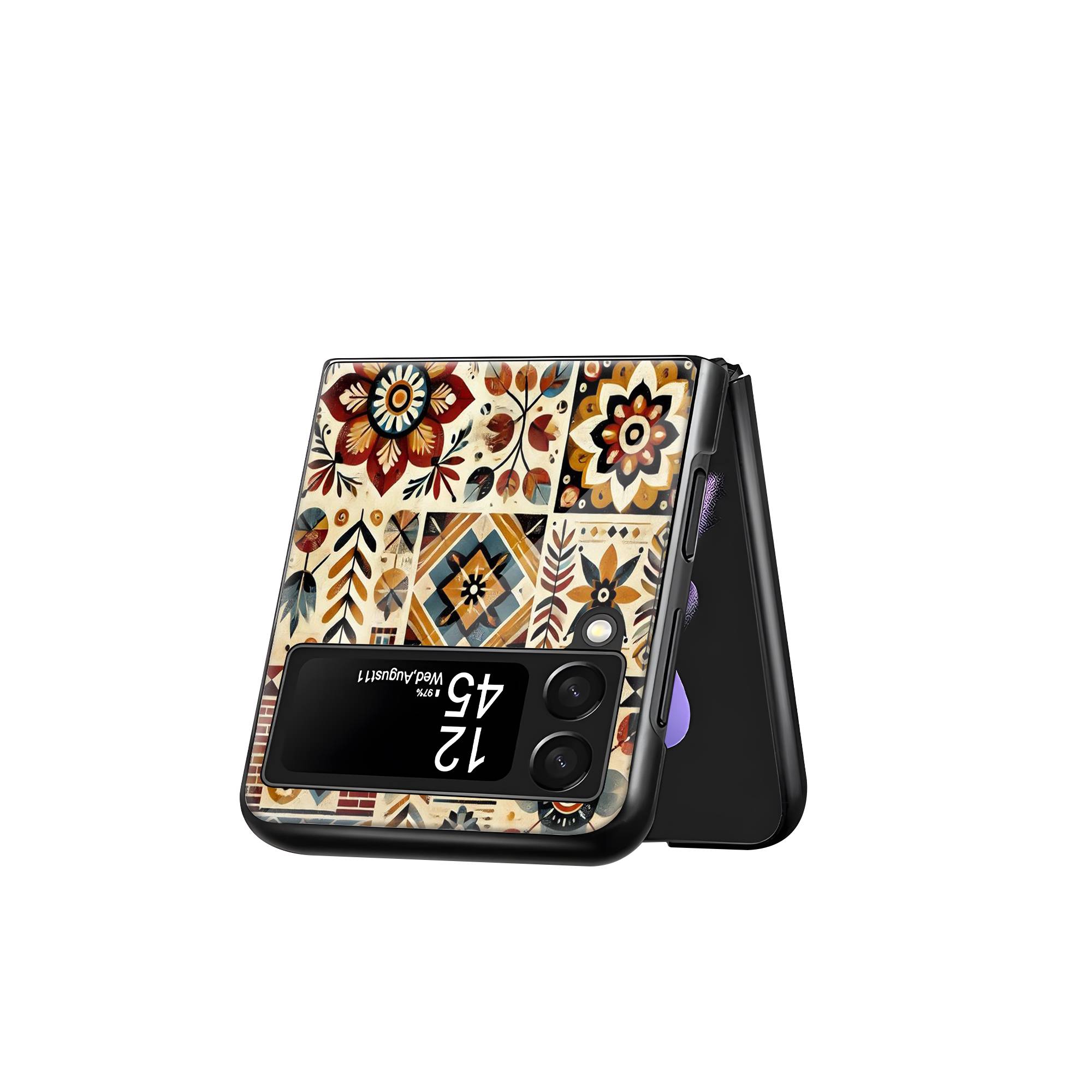 Patchwork Samsung Z Flip Glass Case - Image 3
