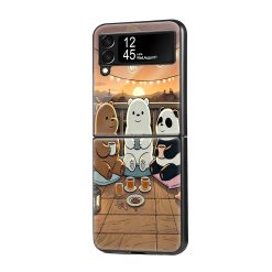 We Bare Bears Samsung Z Flip Glass Case