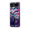 Neon Sports Car Samsung Z Flip Glass Case