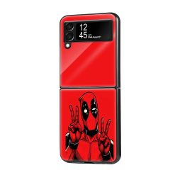 Deadpool Samsung Z Flip Glass Case