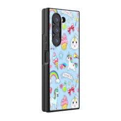 Unicorn Stars Samsung Z Fold Glass Case