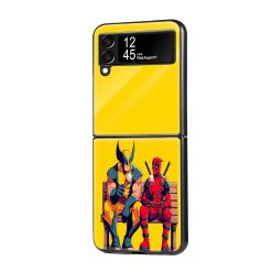 Deadpool Cartoon Samsung Z Flip Glass Case