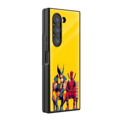 Deadpool Cartoon Samsung Z Fold Glass Case
