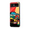 Multicolor Car Samsung Z Flip Glass Case