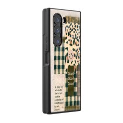 Mismatched Textures Samsung Z Fold Glass Case