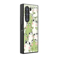 Cute Frogs Samsung Z Fold Glass Case