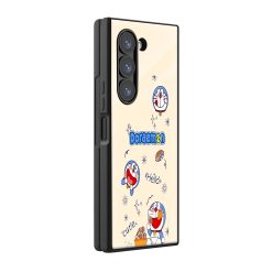 Cute Doraemon Samsung Z Fold Glass Case