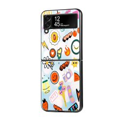 Sticker Art Samsung Z Flip Glass Case