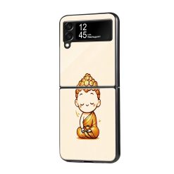 Chibi Buddha Samsung Z Flip Glass Case