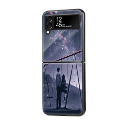 Love Couple Samsung Z Flip Glass Case