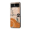Line Art Samsung Z Flip Glass Case