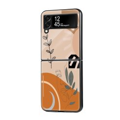Line Art Samsung Z Flip Glass Case
