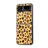 Leopard Hearts Samsung Z Flip Glass Case