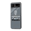 Silver Porsche Samsung Z Flip Glass Case