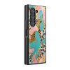 Leopard Glitter Samsung Z Fold Glass Case