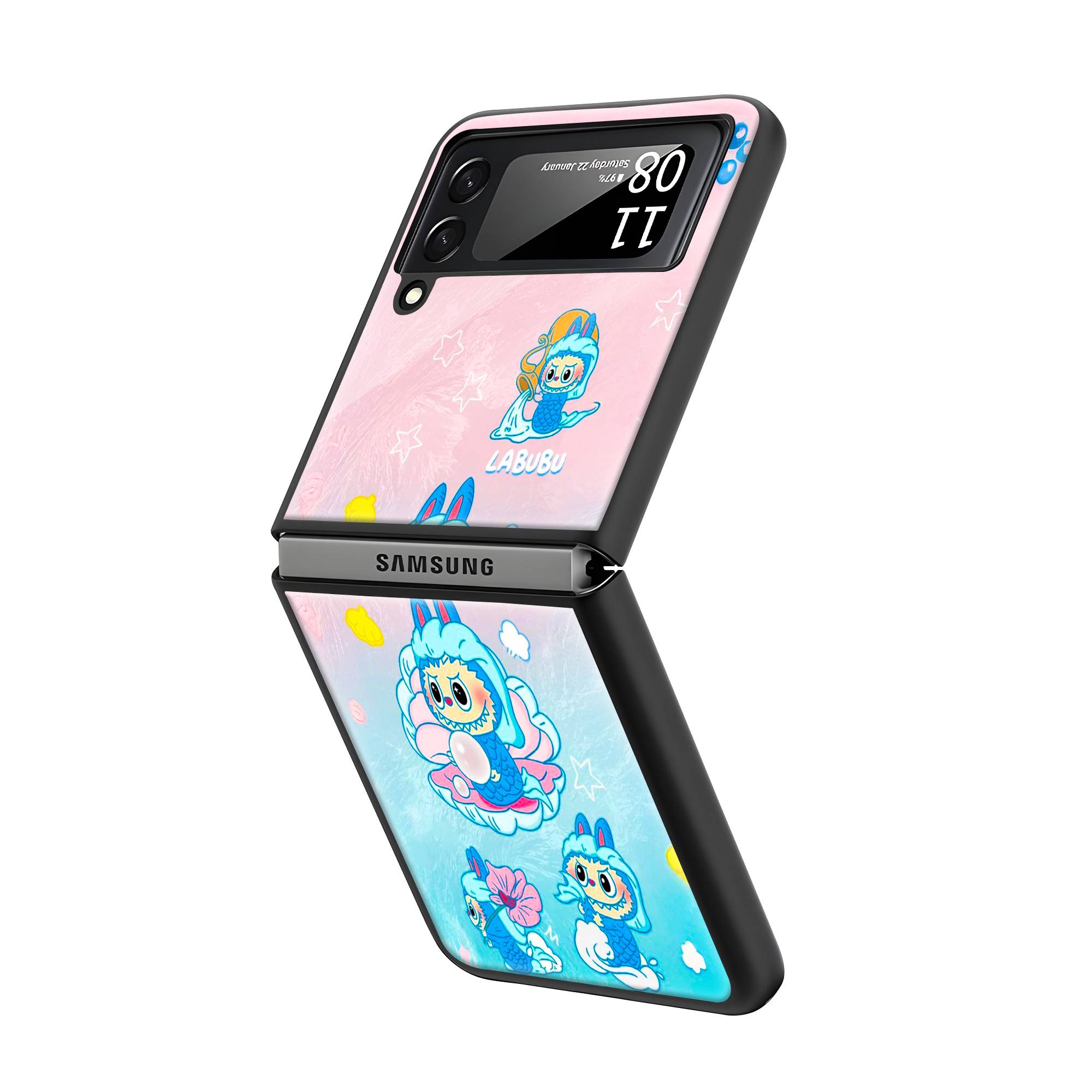Labubu Samsung Z Flip Glass Case - Image 2