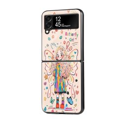Joyful Doodle Samsung Z Flip Glass Case