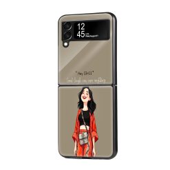 Hey Girl Samsung Z Flip Glass Case