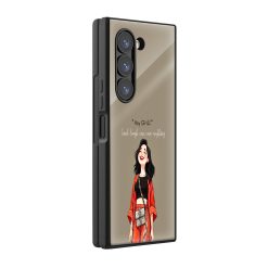 Hey Girl Samsung Z Fold Glass Case