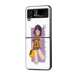 Hello Samsung Z Flip Glass Case