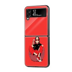 Berry Blissful Samsung Z Flip Glass Case