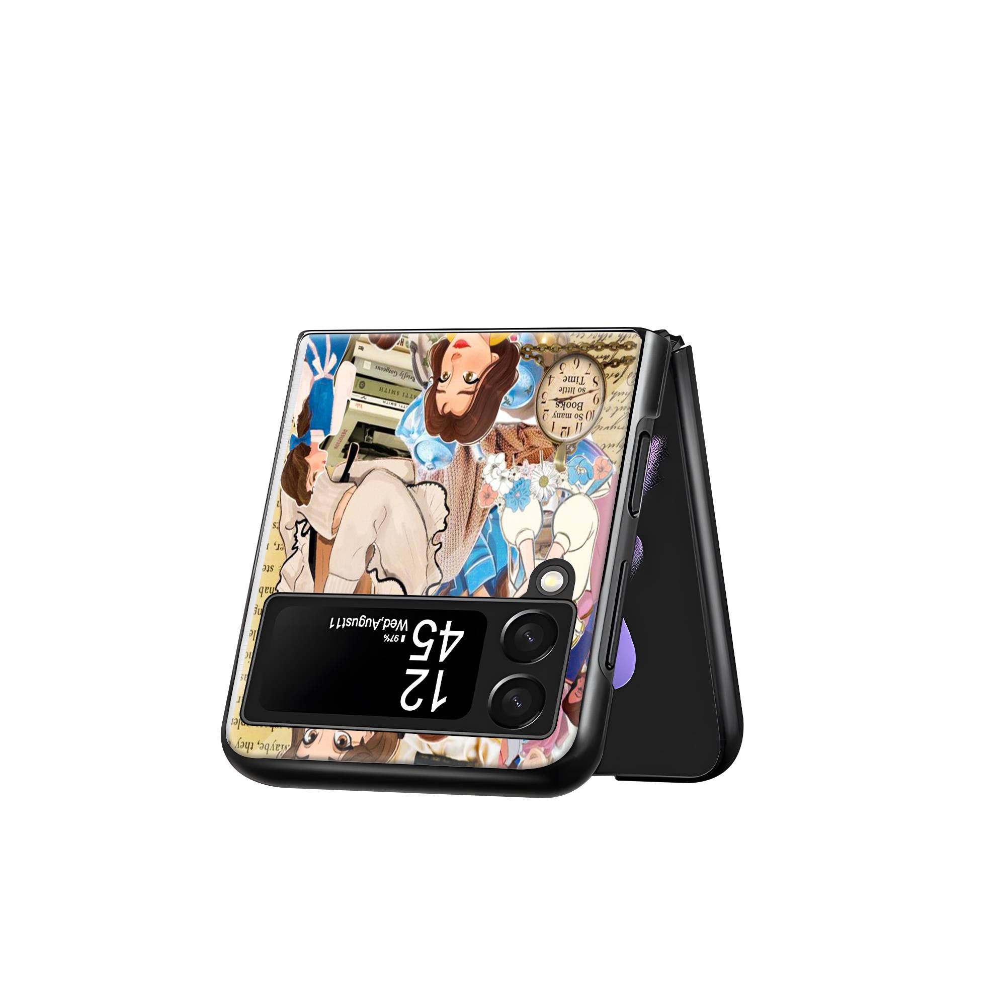 Princess Belle Samsung Z Flip Glass Case - Image 3