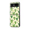 Green Hearts Samsung Z Flip Glass Case