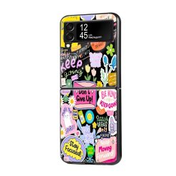 Positive Patchwork Samsung Z Flip Glass Case
