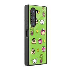Playful Shin-chan Samsung Z Fold Glass Case