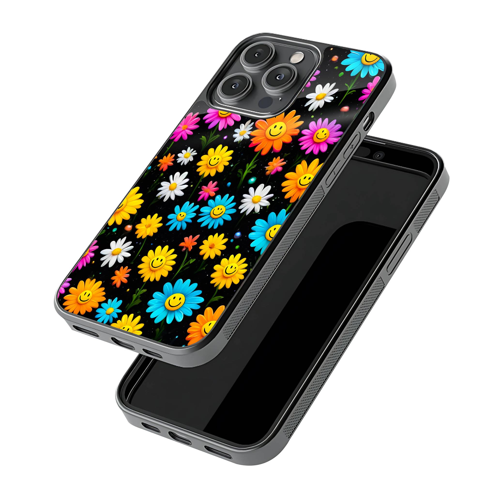 Happy Daisy Pattern Glass Case - Image 3