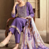 Vibrant Lavender Premium Embroidered Suit Set
