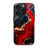 Red-Gold Luxury Marble Glass Case