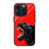 Roaring Black Panther Glass Case