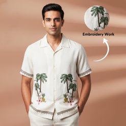 Tropical Oasis Embroidered Shirts