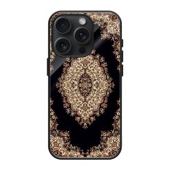 Black Persian Rug Pattern Glass Case