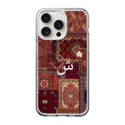 Red Shan Rug Collage Clear Case