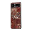 Red Manshaa Patchwork Samsung Z Flip Glass Case
