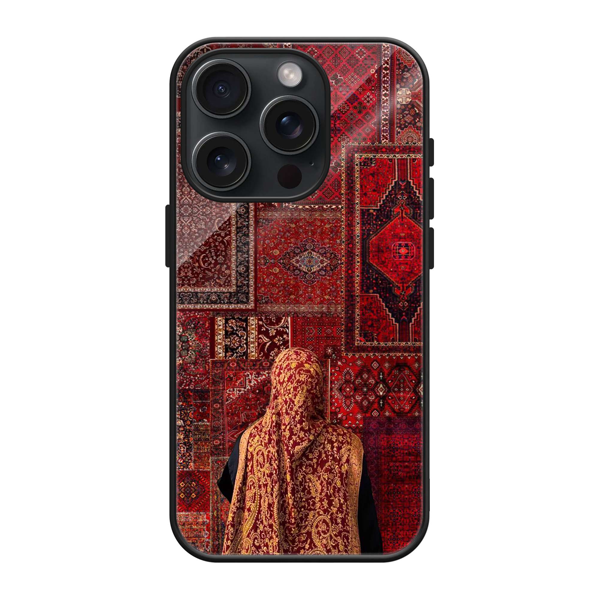 Red Velvet Bloom Glass Case