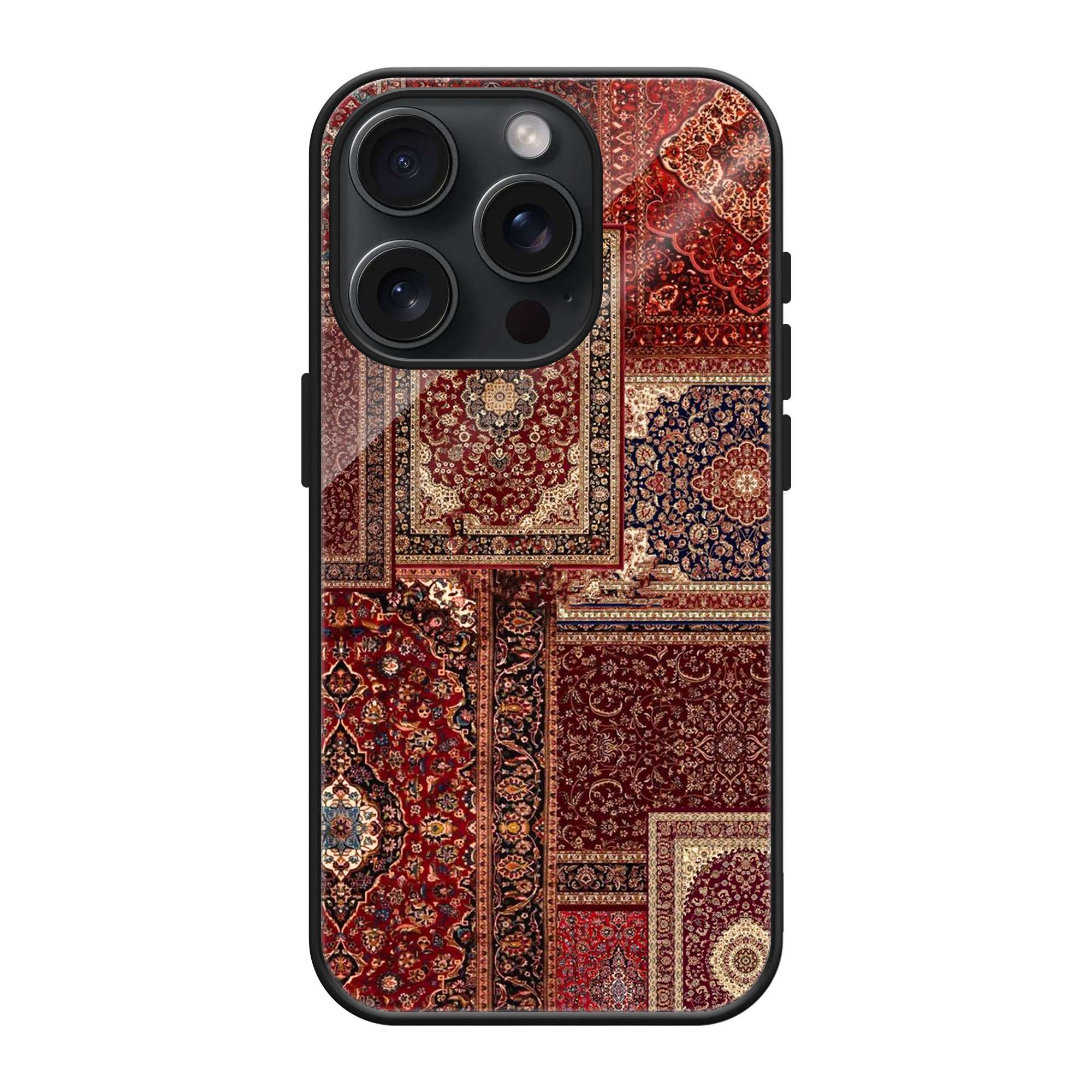 Red Manshaa Patchwork Glass Case