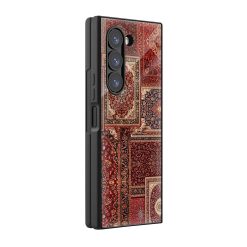 Red Manshaa Patchwork Samsung Z Fold Glass Case
