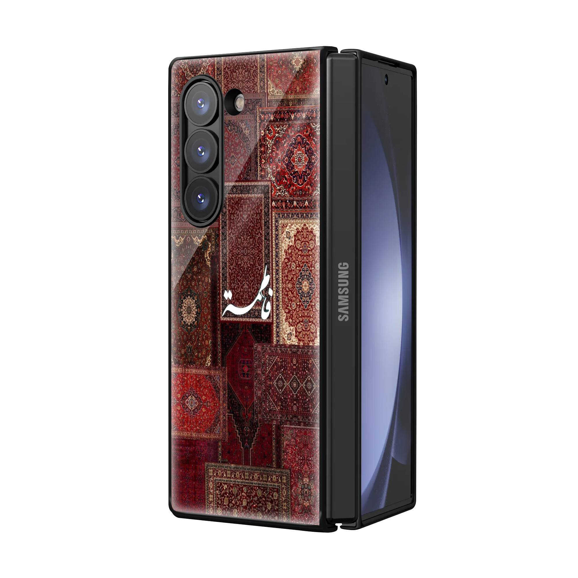Fatimah Patchwork Rug Samsung Z Fold Glass Case - Image 2