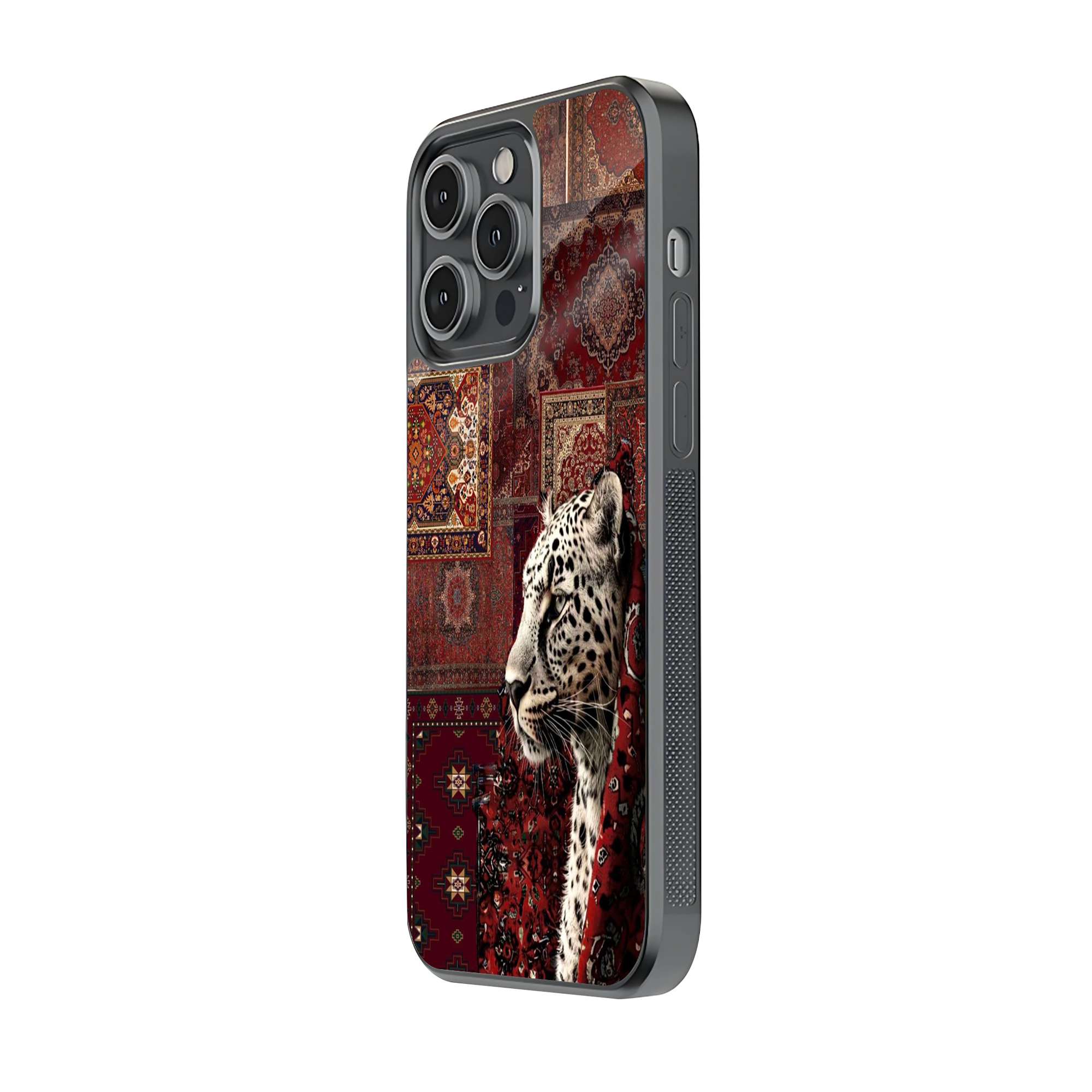 Red Leopard Carpet Glass Case - Image 2