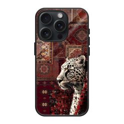 Red Leopard Carpet Glass Case