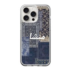 Blue Manshaa Patchwork Clear Case