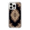 Black Persian Rug Pattern Clear Case