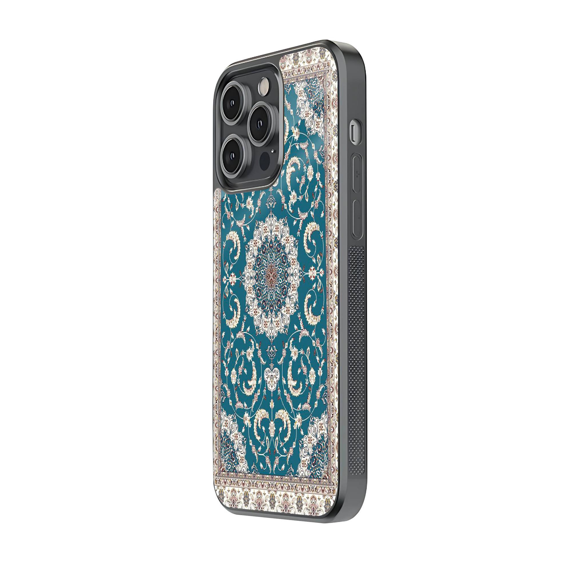 Teal Classic Medallion Glass Case - Image 2