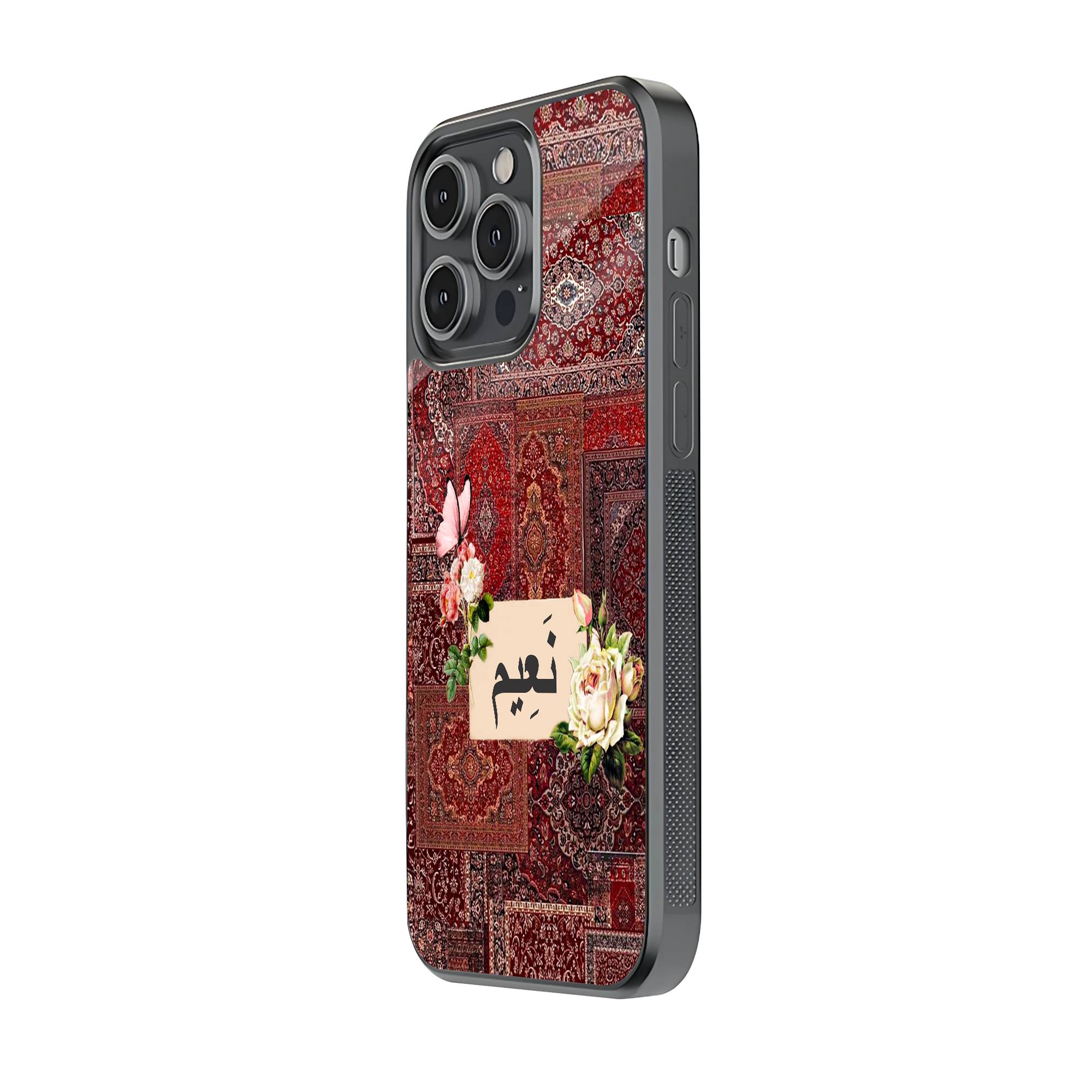 Crimson Red Butterfly Glass Case - Image 2