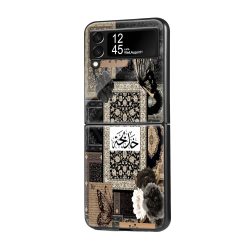 Butterfly Floral Arabic Rug Samsung Z Flip Glass Case