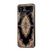 Black Persian Rug Pattern Samsung Z Flip Glass Case