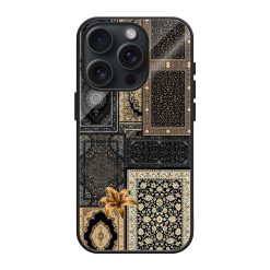 Black Persian Carpet Glass Case